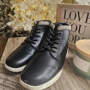 Kohl's Black Chukka Boots with White Soles